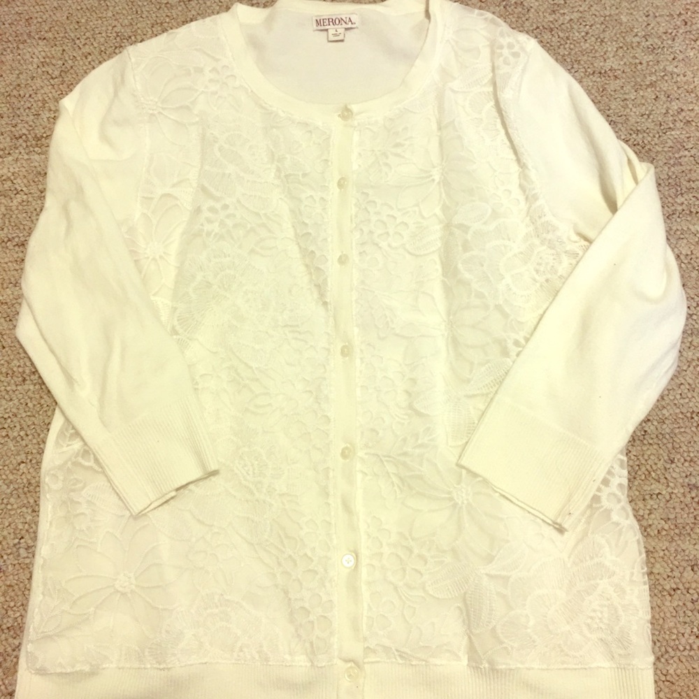 White Flower Cardigan